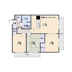 サニーハイツ林 3LDKの間取図画像