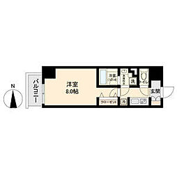 ブランシエスタ金山 1Kの間取図画像