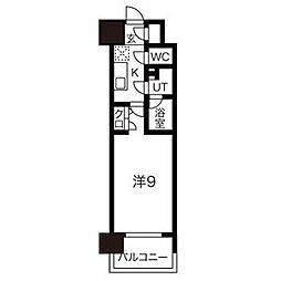 フローラル東別院 1Kの間取図画像