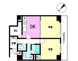 シースペース堀切 2DKの間取図画像
