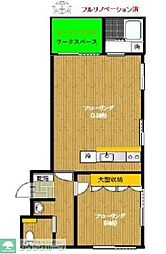 プラムアーク白金台 3階1LDKの間取り