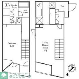 ＫＤＸレジデンス三宿 2階1LDKの間取り