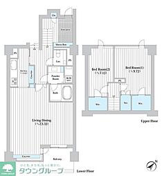 参宮橋マンション 1階2LDKの間取り