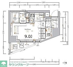 XEBECOTORIIASYLCOURT ワンルームの間取図画像