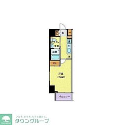 ジェノヴィア目黒南グリーンヴェール 1Kの間取図画像