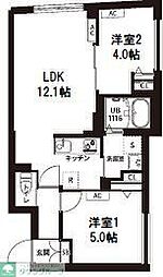 レピュア旗の台レジデンス 2LDKの間取図画像