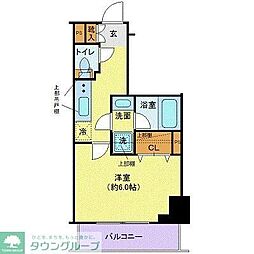 CREVISTA大森2 1Kの間取図画像