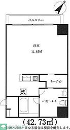 東麻布アパートメント ワンルームの間取図画像