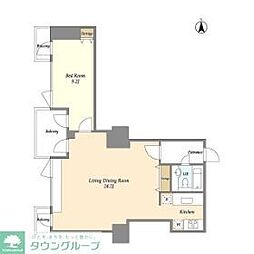 プライムスクエアシティ 1LDKの間取図画像