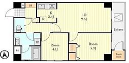 カルチェ恵比寿 2LDKの間取図画像
