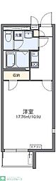 レオネクスト壱 1Kの間取図画像