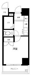 グランヴァン水天宮 1Kの間取図画像