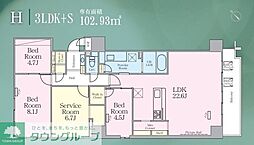 ゼンパレス日本橋 3SLDKの間取図画像
