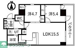 シティコート目黒4号棟 2LDKの間取図画像