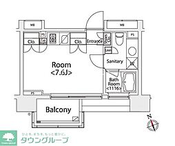 カスタリア戸越 ワンルームの間取図画像