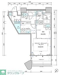 パークタワー勝どきサウス 1LDKの間取図画像