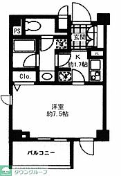 PRIMEURBAN用賀 1Kの間取図画像