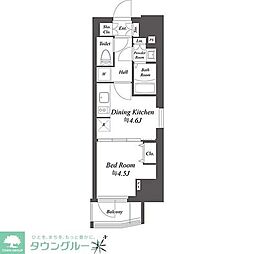BRANSIESTA北品川 1DKの間取図画像
