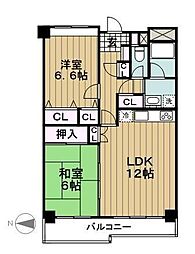 セリゼ雪が谷 2LDKの間取図画像