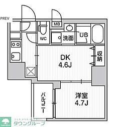 SYFORME大井町2 1DKの間取図画像