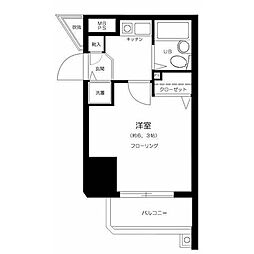 ロイヤルアメニティ池尻大橋 1Kの間取図画像