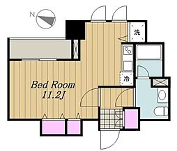 アクロス目黒タワー ワンルームの間取図画像