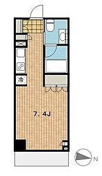 MFPRコート目黒南 ワンルームの間取図画像
