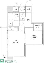 セブンスターマンション三軒茶屋 1DKの間取図画像