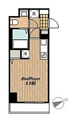 CREVISTA武蔵小山 ワンルームの間取図画像