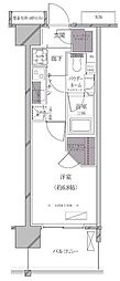 A-standard芝浦 1Kの間取図画像
