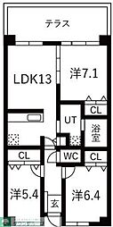シティコート目黒1号棟 3LDKの間取図画像