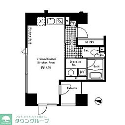 パークアクシス渋谷神南 ワンルームの間取図画像