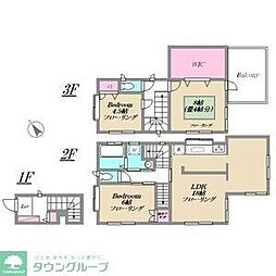 ステュディオ洗足 3LDKの間取図画像