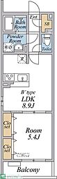 (仮称)リブリ・品川区南品川 1LDKの間取図画像