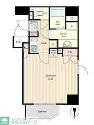 グランド・ガーラ南麻布 1Kの間取図画像