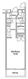 HF碑文谷レジデンス ワンルームの間取図画像