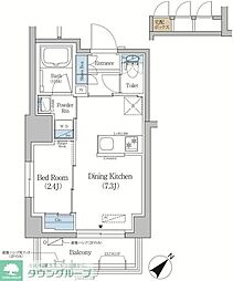 アーバネックス日本橋水天宮前 1DKの間取図画像