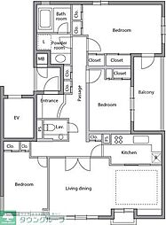 レジディア上目黒 3LDKの間取図画像