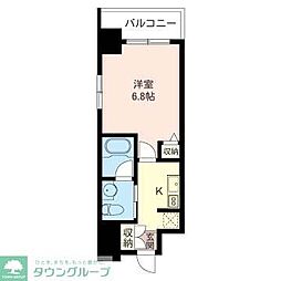 エスティメゾン品川シーサイド3 1Kの間取図画像