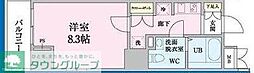 フィールドヒルズ門前仲町 1Kの間取図画像