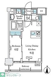 ディームス東陽町2 1LDKの間取図画像