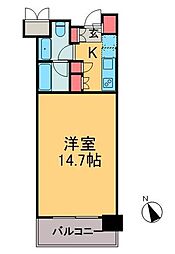 willDo清澄 1Kの間取図画像