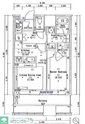 キャピタルゲートプレイスザ・タワー 1LDKの間取図画像