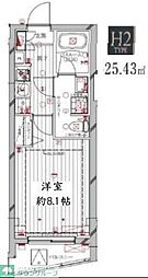 レガリス洗足池 1Kの間取図画像