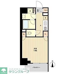ザパーククロス広尾 1Kの間取図画像