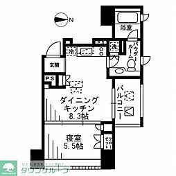 プライムアーバン四谷外苑東 1LDKの間取図画像