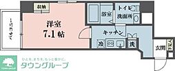 アムス四谷三丁目 1Kの間取図画像