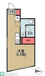 ASTILE池尻大橋 ワンルームの間取図画像