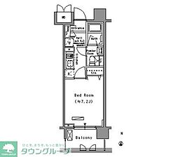 パークアクシス住吉 1Kの間取図画像