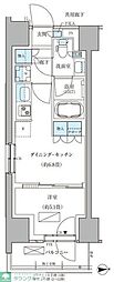 パークアクシス品川天王洲アイル 1DKの間取図画像